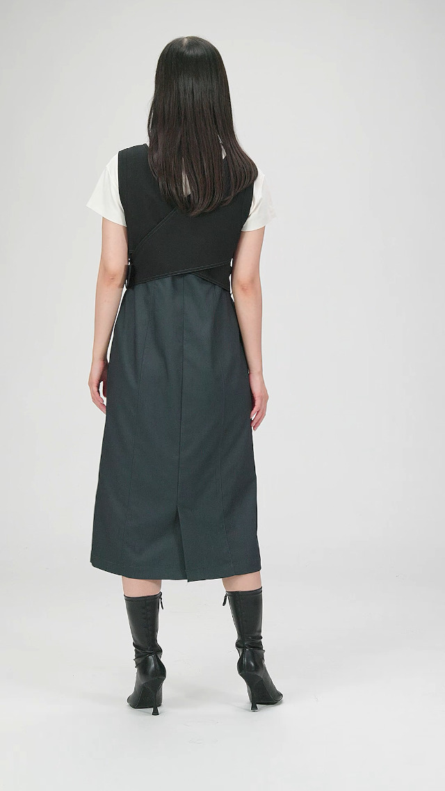 グレースコンチネンタル バイカラーベルテッドワンピース グレースコンチネンタル バイカラーベルテッドワンピース￼